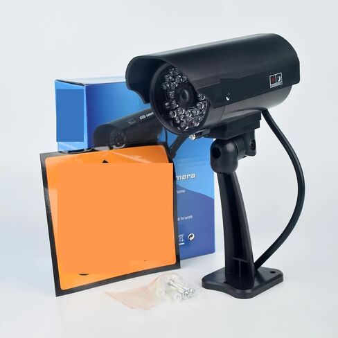Fake Camera Dummy Waterproof Security CCTV Surveillance Camera with Flashing Red Led Light Outdoor Indoor in Kuwait