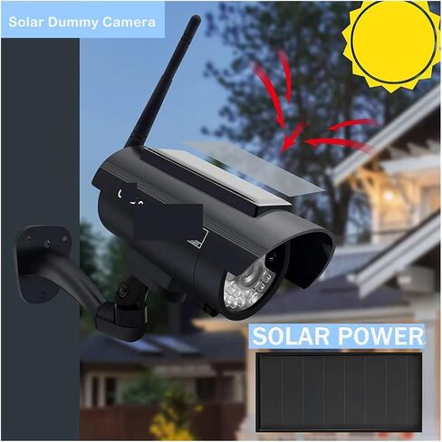 Dummy Fake Camera Solar Powered CCTV Security WiFi Outdoor Video Surveillance Dummy Camera in Kuwait