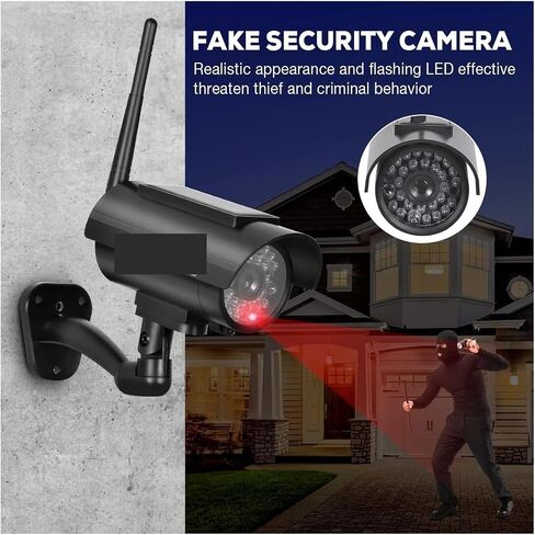 Dummy Fake Camera Solar Powered CCTV Security WiFi Outdoor Video Surveillance Dummy Camera in Kuwait