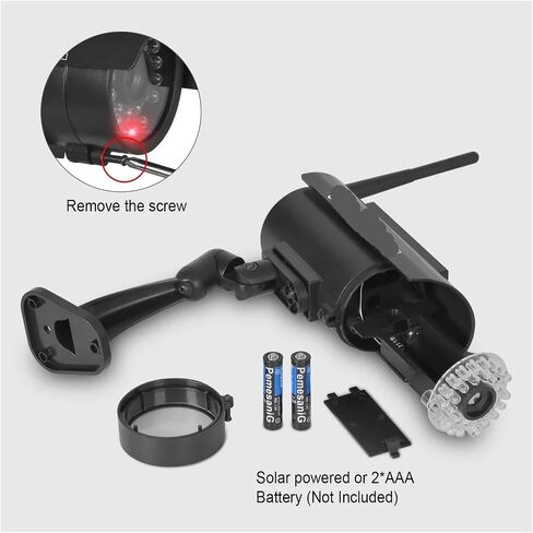Dummy Fake Camera Solar Powered CCTV Security WiFi Outdoor Video Surveillance Dummy Camera in Kuwait