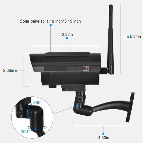 Dummy Fake Camera Solar Powered CCTV Security WiFi Outdoor Video Surveillance Dummy Camera in Kuwait