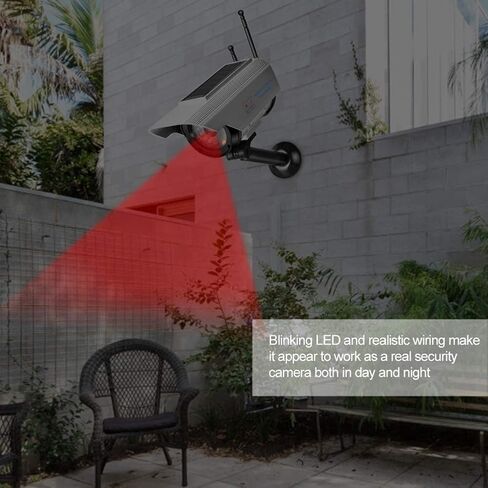 Effective Theft Deterrence Dummy Surveillance Camera with Working Mode, Solar Power LED Fake Camera for Park and Security in Kuwait