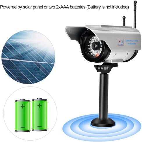 Effective Theft Deterrence Dummy Surveillance Camera with Working Mode, Solar Power LED Fake Camera for Park and Security in Kuwait