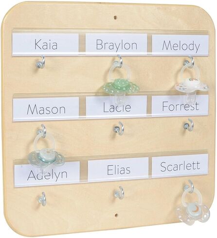 Kaplan Early Learning Company Wooden 9 Hook Pacifier Holder in Kuwait