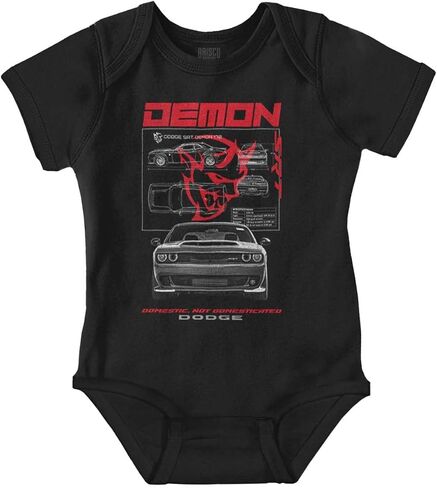 Brisco Brands Dodge Demon Model Specifications Baby Romper Boys or Girls in Kuwait