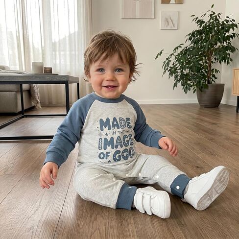 Newborn Baby Boy Fall Winter Clothes Long Sleeve Jumpsuit Romper | Infant Baby Boy Letter Print 3 6 12 18 Months Outfit Suitable for Fall and Winter Cute Baby Boy Clothes Jumpsuit Romper in Kuwait
