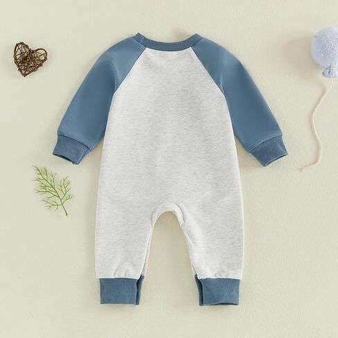Newborn Baby Boy Fall Winter Clothes Long Sleeve Jumpsuit Romper | Infant Baby Boy Letter Print 3 6 12 18 Months Outfit Suitable for Fall and Winter Cute Baby Boy Clothes Jumpsuit Romper in Kuwait