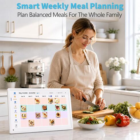 10 inch Digital Calendar Digital Picture Frame Electronic Calendar – Interactive Smart Family Planner, No Subscription, Chore Chart, Meal Planner, Star Reward, Sync Cal Via App, Gift for Mom Dad in Kuwait