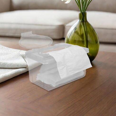 ORFOFE Wipes Box and Refillable Wipes Dispenser with Lid Pp Plastic Dustproof Container for Bathroom and Diaper Bag 2pcs in Kuwait