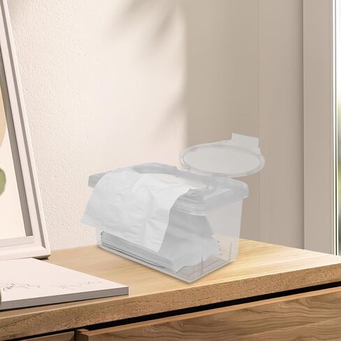 ORFOFE Wipes Box and Refillable Wipes Dispenser with Lid Pp Plastic Dustproof Container for Bathroom and Diaper Bag 2pcs in Kuwait