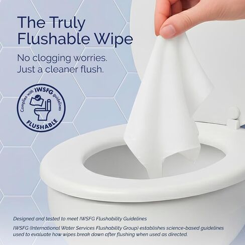 Hoppi Flushable Wipes for Toddlers, 224 Count | 99% Water Formula, Fragrance-Free, Plant-Based Fibers, Sewer and Septic Safe Wipes for Potty Training, Daycare and Travel in Kuwait