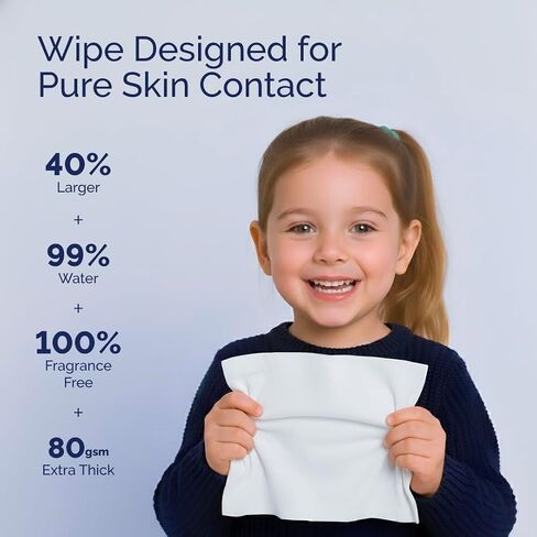 Hoppi Flushable Wipes for Toddlers, 224 Count | 99% Water Formula, Fragrance-Free, Plant-Based Fibers, Sewer and Septic Safe Wipes for Potty Training, Daycare and Travel in Kuwait