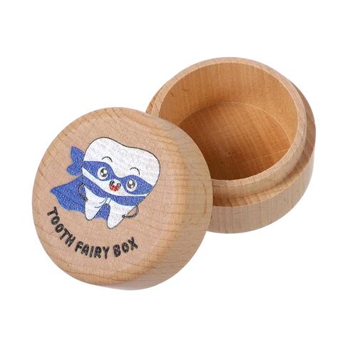 Tooth Storage Box Tooth Fairy Box Wooden Lost Teeth Holder Dropped Teeth Container Keepsake Case for Boys Girls Stores First Lost Teeth Birthday in Kuwait
