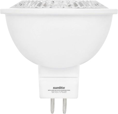 Sunlite LED MR16 Reflector Spotlight Bulb, 7 Watts (50W Equivalent) 12V, 500 Lumens, 90 CRI, GU5.3 Bi-Pin Base, Dimmable, Title-20 Compliant, UL Listed, 2700K Soft White, 6 Pack in Kuwait