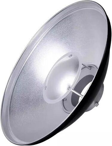 Godox 21.6inch/55cm Silver Beauty Dish Bowens Mount Reflector w/Honeycomb and White Diffuser, Light Modifier for Studio Strobe Flash Monolight for Godox SK400II-V, AD600Pro II, AD600BM II, MS300V in Kuwait