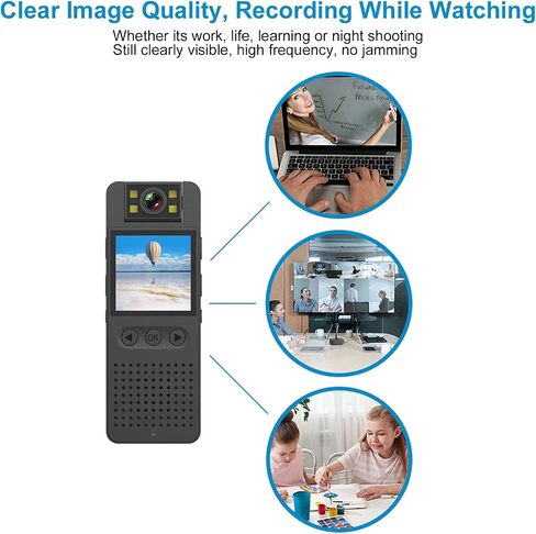 Bewinner Mini Body Camera 1080P HD, Portable Wearable Video Recorder with Night Vision, 180° Rotatable Lens Pocket Video Camera for Walking Riding Outdoor Home, Bewinner8IO91N6B0Z in Kuwait