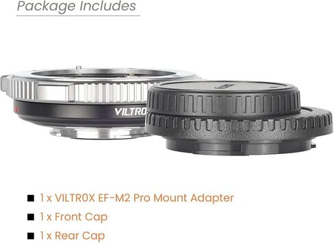EF-M2 Pro Auto-Focus Lens Adapter 0,71x Speed-Booster with Security Lock Compatible for Canon EF Lens to M4/3 Camera Iumix/oIympus/bmpcc (MFT-Mount) in Kuwait