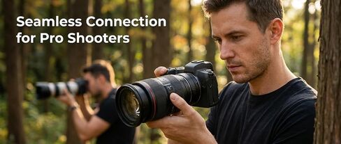 EF-EOS R AF Adapter for Canon EF/EF-S to EOS-R Cameras | Auto Focus, full electronic link, IS & EXIF support, CNC aluminum mount, zero image loss, fits Canon EOS R series in Kuwait