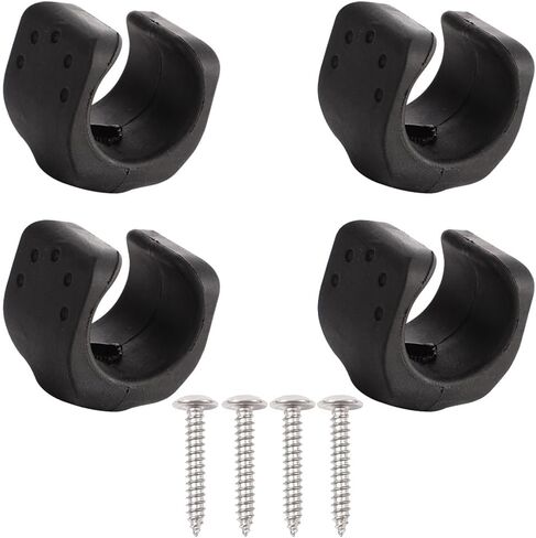 4 Pieces Universal Flashlight Holder Torch Mounting Brackets Flashlight Mount Holder Flashlight Mounting Brackets Versatile Clip Mount for LED Flash Light or Similar Items with Screws(Black, Small) in Kuwait