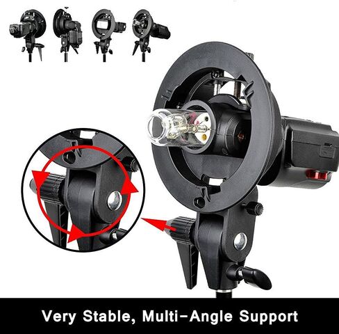 S Type Bracket Stable Bowens S Mount Holder for Speedlite Flash Snoot Softbox Photo Studio Plastic Umbrella Mount Bracket in Kuwait