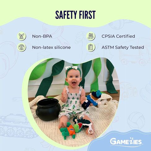 Gamezies Baby Boy and Girl Silicone Bass Fish Pacifier Outdoor Plush Toy Holder Removable, Washable Plush Toy CPSIA Tested, BPA-Free 0-6 Months in Kuwait
