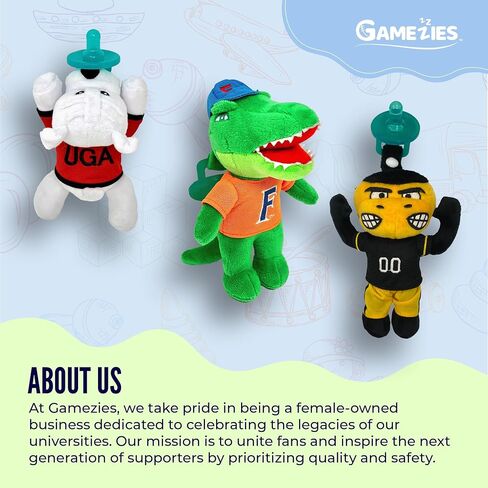 Gamezies Baby Boy and Girl Silicone Bass Fish Pacifier Outdoor Plush Toy Holder Removable, Washable Plush Toy CPSIA Tested, BPA-Free 0-6 Months in Kuwait