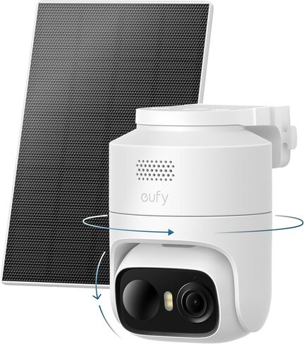 eufy Security eufyCam C37 4-Cam Kit، كاميرات أمنية لاسلكية في الهواء الطلق، تتبع AI بزاوية 360 درجة مع عموم وإمالة، كاميرات شمسية 2K، HomeBase Mini، التعرف على الوجه، بدون رسوم شهرية، رؤية ليلية ملونة in Kuwait