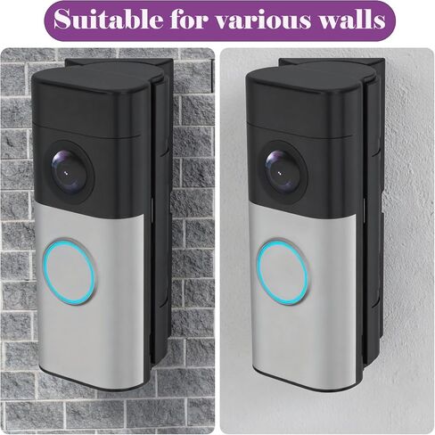Adjustable Doorbell Angle Mount, 0-45° Anti-Theft Doorbell Mounting Bracket Compatible with Ring Wired Doorbell Plus/Pro (2026 Latest Models) & Battery Doorbell Plus/Pro (2nd Gen) in Kuwait
