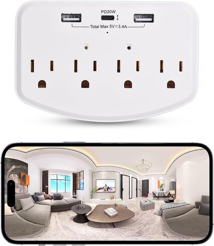 Hidden Camera - 1080P Wireless Indoor Security Camera, HD Nanny Cam - WiFi Wall-Mounted Cameras in Kuwait
