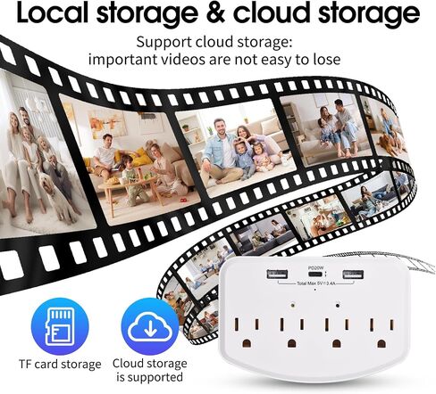 Hidden Camera - 1080P Wireless Indoor Security Camera, HD Nanny Cam - WiFi Wall-Mounted Cameras in Kuwait