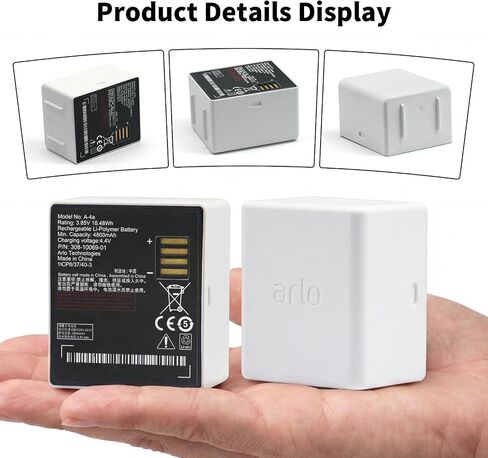 2-Pack 4800mAh Li-Ion Replacement Batteries for Arlo Pro 3/4, Ultra, Ultra 2, Pro 5S Cameras — Original Factory Specification, Long Life & Fully Compatible in Kuwait