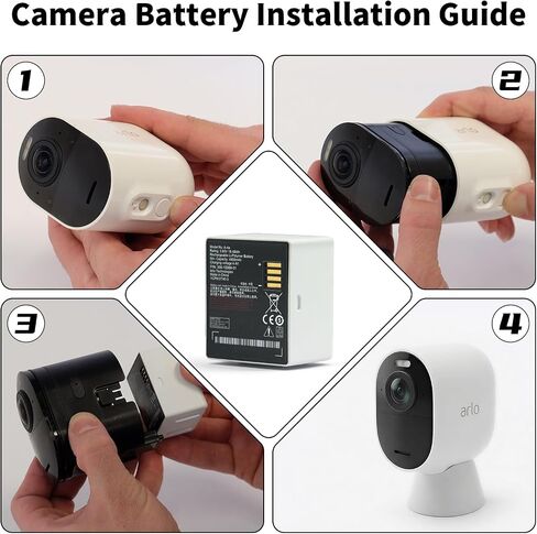 2-Pack 4800mAh Li-Ion Replacement Batteries for Arlo Pro 3/4, Ultra, Ultra 2, Pro 5S Cameras — Original Factory Specification, Long Life & Fully Compatible in Kuwait