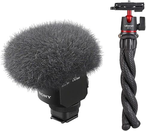 Sony ECM-M1 Camera-Mount Digital Shotgun Microphone, Bundle with MT-11 Multifunctional Octopus Tripod in Kuwait