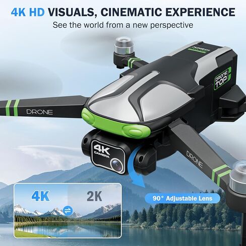 4K GPS Drone with 5.7" FPV Touchscreen, 100-Min Flight, Auto Return, Follow | Beginner Mode, Long Range Transmission, Foldable RC Quadcopter with 2 Batteries, Ideal for Adults, with 4K Camera in Kuwait
