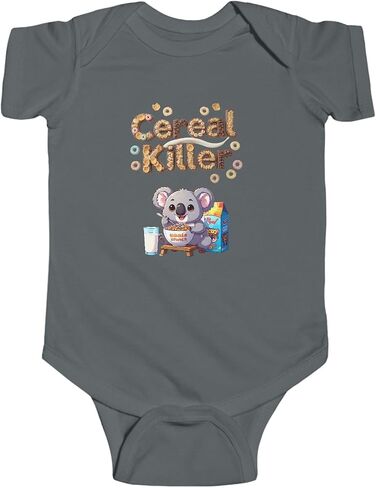 Cereal Killer Koala Infant Bodysuit | Cute Breakfast Baby Onesie in Kuwait