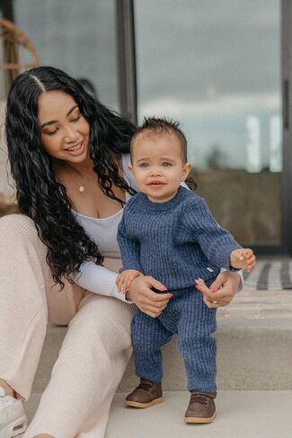 Copper Pearl Crew Sweatshirt: Ultra-Soft Gender Neutral Toddler Sweatshirt, Perfect Cozy, Classic Fit Baby Sweatshirt for Baby Boy Clothes and Baby Girl Clothes - Navy, 18-24m in Kuwait
