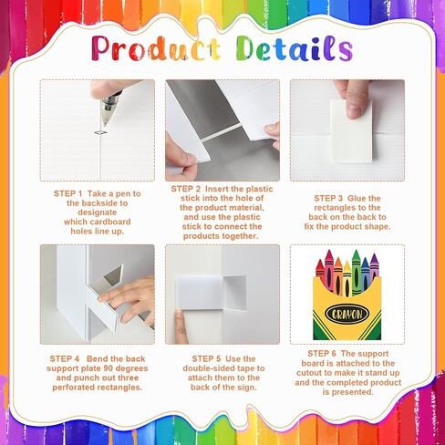 5 Pcs Giant Back to School Decoration with Large Inflatable Crayons Balloons and Crayon Box Cutout Jumbo Crayons Bulk for Graduation Back to School Welcome First Day of School Photo Prop Supply 41 in in Kuwait