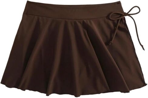 Women's Solid Color Waist Swimsuit Skirt for Summer Beach in Kuwait