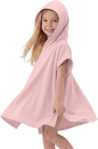 Girls' Swim Cover Up Toddler Girl Beach Towel with Hood Poncho Kid Bathing Suit Baby Swimsuit Summer Beach Essential in Kuwait