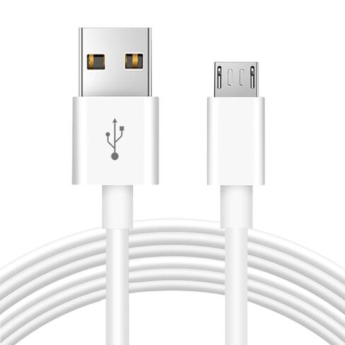 16.4ft 5M Micro USB Cable, Charging and Data Transfer, Micro USB Power Cord for Wyze Cam YI Camera Nest Cam Blink Netvue Kasa Cam Cloud Camera Furbo Dog Arlo Q and More Micro USB Devices-White in Kuwait