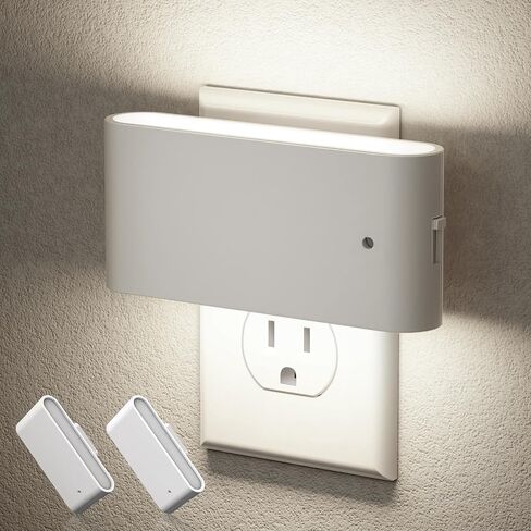 JandCase LED Night Lights Plug into Wall, Night Light with Dusk to Dawn Light Sensor, Dimmable Night Light Plug in [2 Pack], 3000K Soft White Nightlight for Bedroom Hallway Kids Room Kitchen in Saudi Arabia