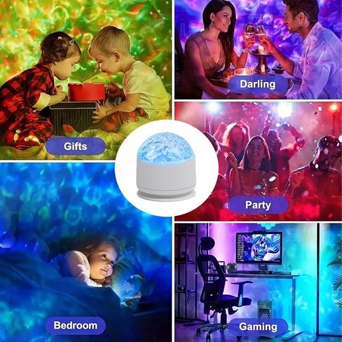 2 in 1 Galaxy Light, 16 Color Aurora Night Light Projector, Ocean Wave Projector with Remote Control, USB Recharge Northern Lights Projector for Bedroom Home Decor Gifts (Aurora & Wave) in Kuwait