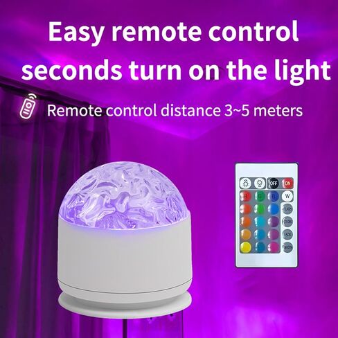 2 in 1 Galaxy Light, 16 Color Aurora Night Light Projector, Ocean Wave Projector with Remote Control, USB Recharge Northern Lights Projector for Bedroom Home Decor Gifts (Aurora & Wave) in Kuwait