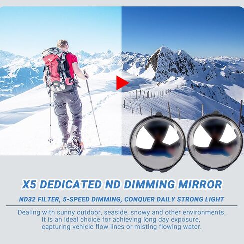 ND32 Filter for Insta360 X5 | 5-Stop,Light Reduction Lens,Auto-Detect,Neutral Density,Multicoated Optical Glass for X5 Action Camera Accessories(2 Pack) in Kuwait
