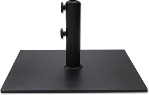 C-Hopetree 40 lb Square Steel Plate Patio Umbrella Base, Heavy Duty Stand Weight with 4 Anti-Slip Pads for Outdoor Market Table Umbrella, Black in Kuwait