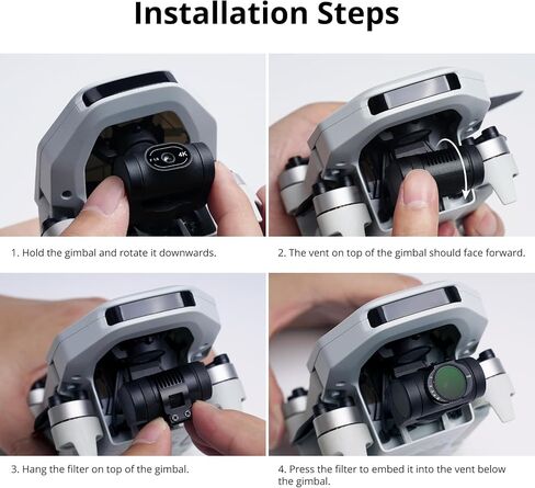 Potensic ND Filter Compatible with Atom 2 Drone, Only for F1.8 Aperture, ND2 to ND 32, 5 Stops Adjustment, Drone Lens Accessory in Kuwait