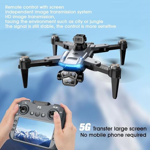 4K Drone with Camera for Adults, Foldable Quadcopter with 4.3" Screen Remote Controller, Brushless Motor,Obstacle Avoidance,Under 249g，One-Key Takeoff & Auto Follow,2Batteries. in Kuwait