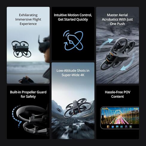 DJI Avata 2 FPV Drone with 3-Battery Fly More Combo 4K Video Bundle with 128GB Memory, Landing Pad, CPS 2 Year Warranty + More in Kuwait