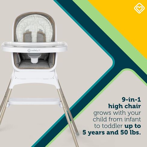 Safety 1st Grow and Go Essential Rotating High Chair, French Grey in Kuwait