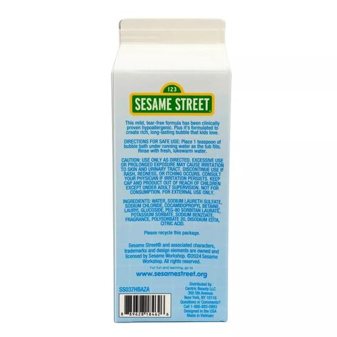 Sesame Street Bubble Bath | Light Lemon Scent | Tear Free | Dye, Paraben, & Phthalate Free | Hypoallergenic | 24 oz (710 ml) in Kuwait